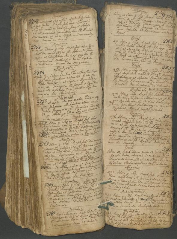 Pasvalio Romos katalikų parapijos bažnyčios 1749–1772 metų krikšto metrikų knyga