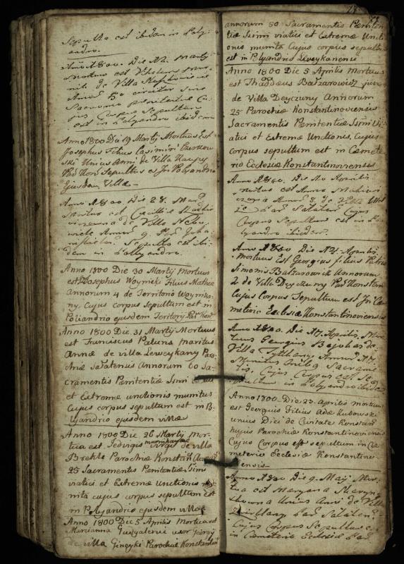 Vaškų (Konstantinavo) Romos katalikų parapijos bažnyčios 1763–1804 metų mirties metrikų knyga