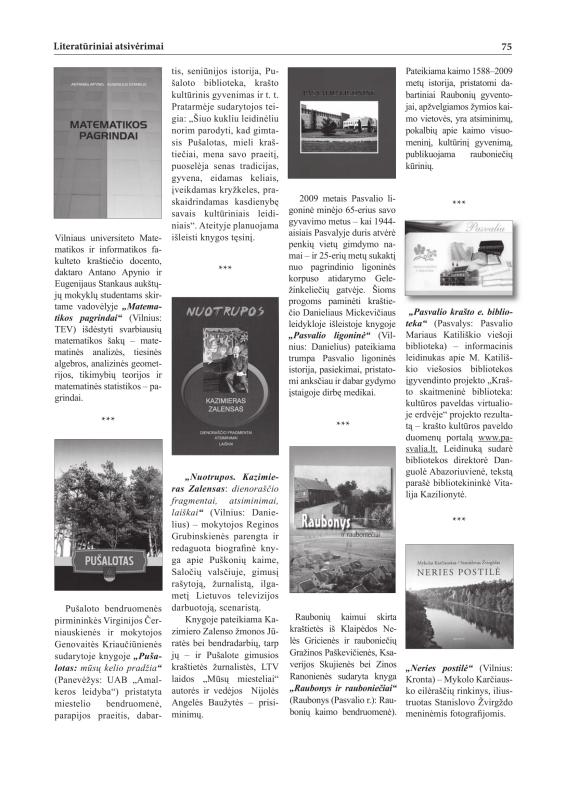 Šiaurietiški atsivėrimai : Pasvalio krašto istorijos ir kultūros žurnalas 2010, nr. 1 (28)
