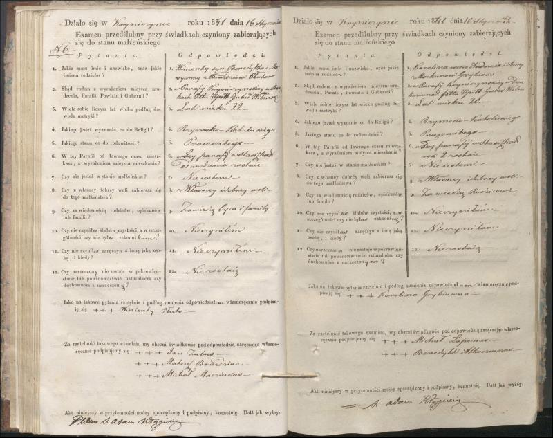 Krinčino Romos katalikų parapijos bažnyčios 1840–1844 metų priešjungtuvinės apklausos knyga