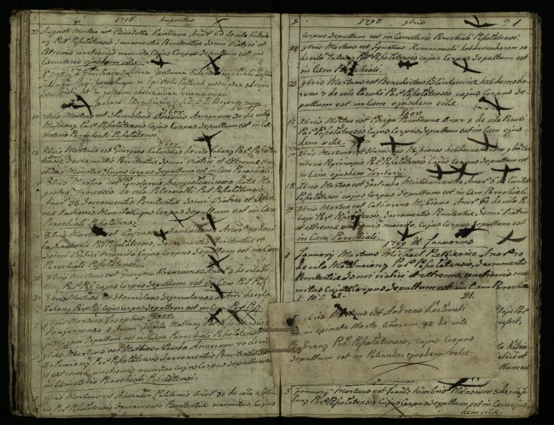Pušaloto Romos katalikų parapijos bažnyčios 1785–1810 metų mirties metrikų knyga