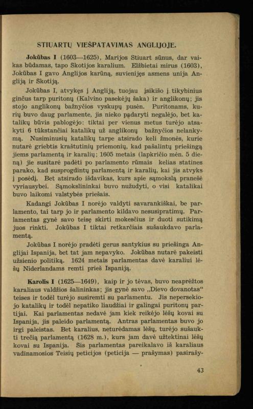 Naujųjų amžių istorija: vadovėlis vidurinėms mokykloms / K. Kliuksinas. – Kaunas: Sakalas, 1936. – 160 p.