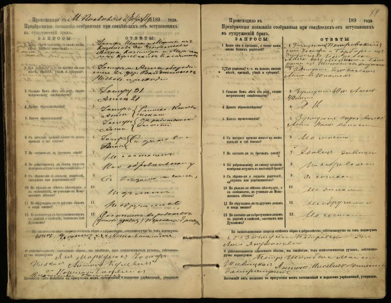 Pasvalio Romos katalikų parapijos bažnyčios 1894–1903 metų priešjungtuvinės apklausos knyga