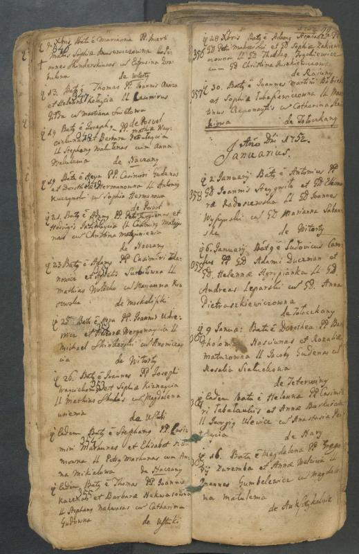 Pasvalio Romos katalikų parapijos bažnyčios 1749–1772 metų krikšto metrikų knyga