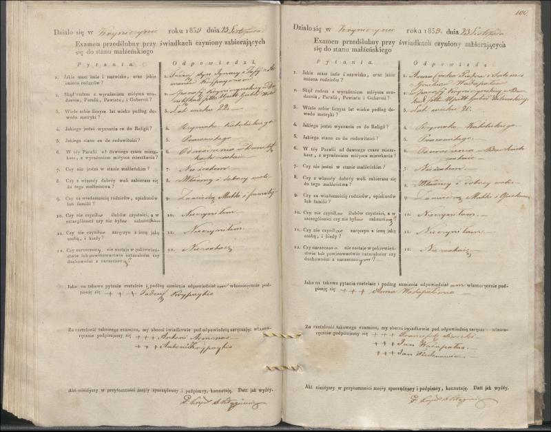 Krinčino Romos katalikų parapijos bažnyčios 1837–1839 metų priešjungtuvinės apklausos knyga