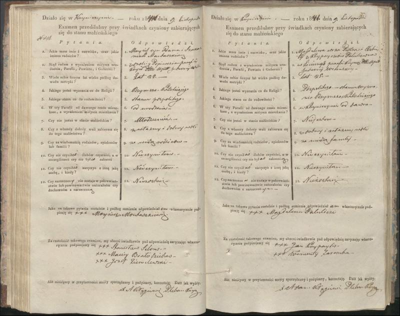 Krinčino Romos katalikų parapijos bažnyčios 1840–1844 metų priešjungtuvinės apklausos knyga
