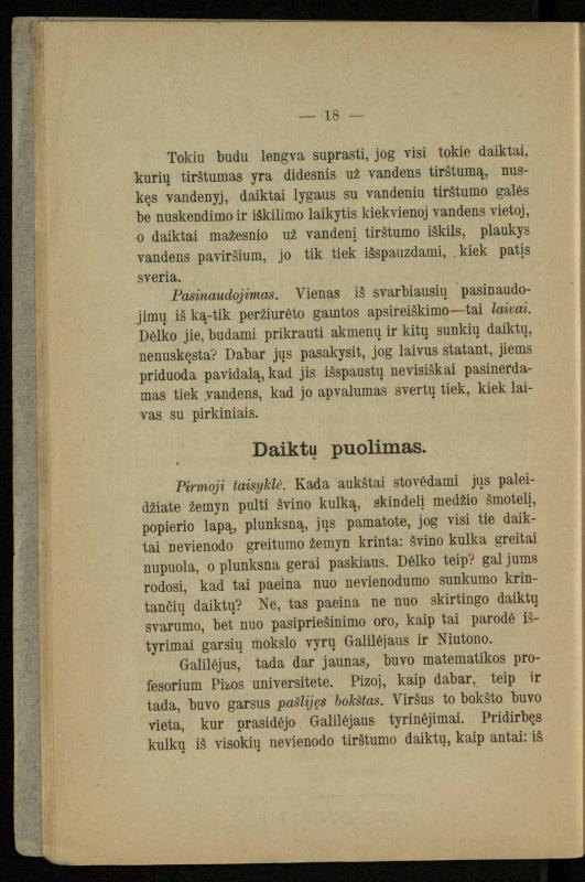 Populiariškas rankvedis fyzikos / parašė P. Neris. – Vilnius: „Vilniaus žinių“ [išleid. ir] sp., 1905. – 100 p.