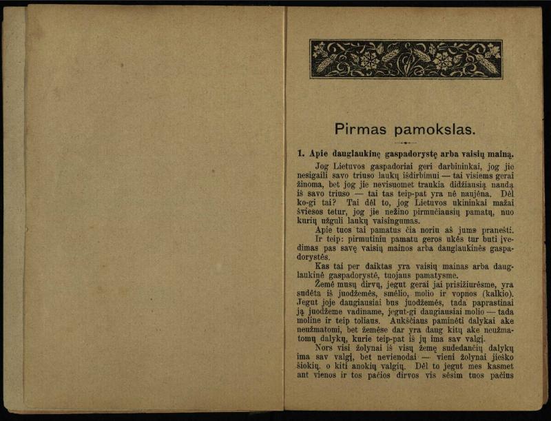 Trys pamokslai apie gaspadorystę dėl gaspadorių sodiečių / parašyta P. N. [Petro Vileišio]