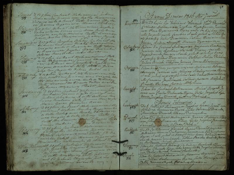 Pasvalio Romos katalikų parapijos bažnyčios 1793–1824 metų jungtuvių metrikų knyga