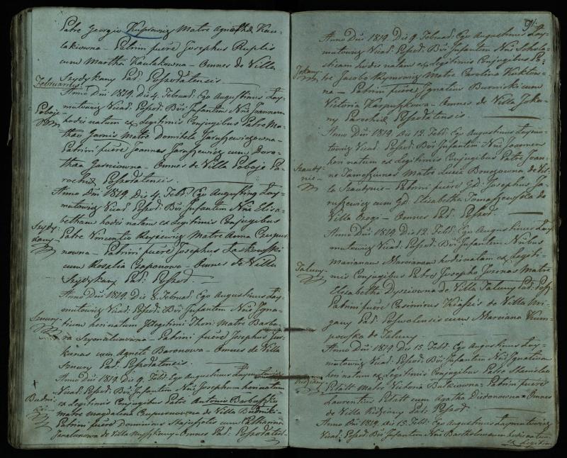 Pušaloto Romos katalikų parapijos bažnyčios 1814–1822 metų krikšto metrikų knyga