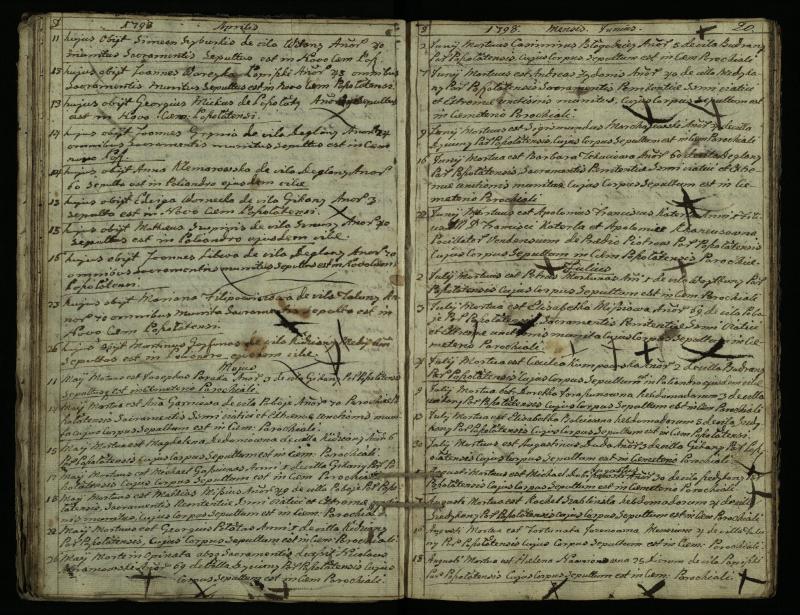 Pušaloto Romos katalikų parapijos bažnyčios 1785–1810 metų mirties metrikų knyga