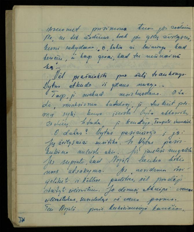 Žurnalisto, literato, vertėjo Kazimiero Pūro kūrybos I sąsiuvinis. Apsakymas (autobiografinė impresija), 1950 m.