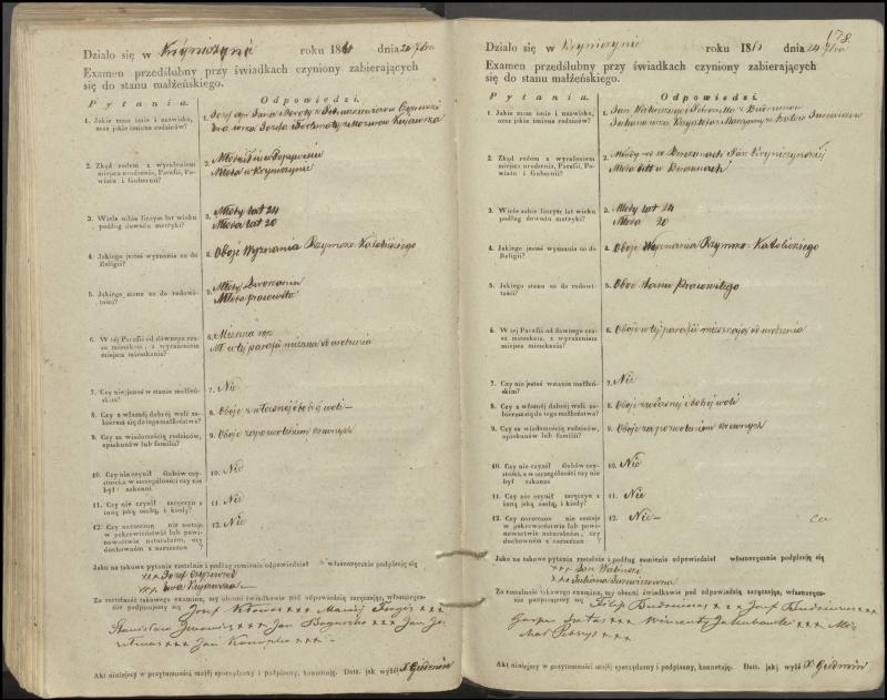 Krinčino Romos katalikų parapijos bažnyčios 1853–1862 metų priešjungtuvinės apklausos knyga