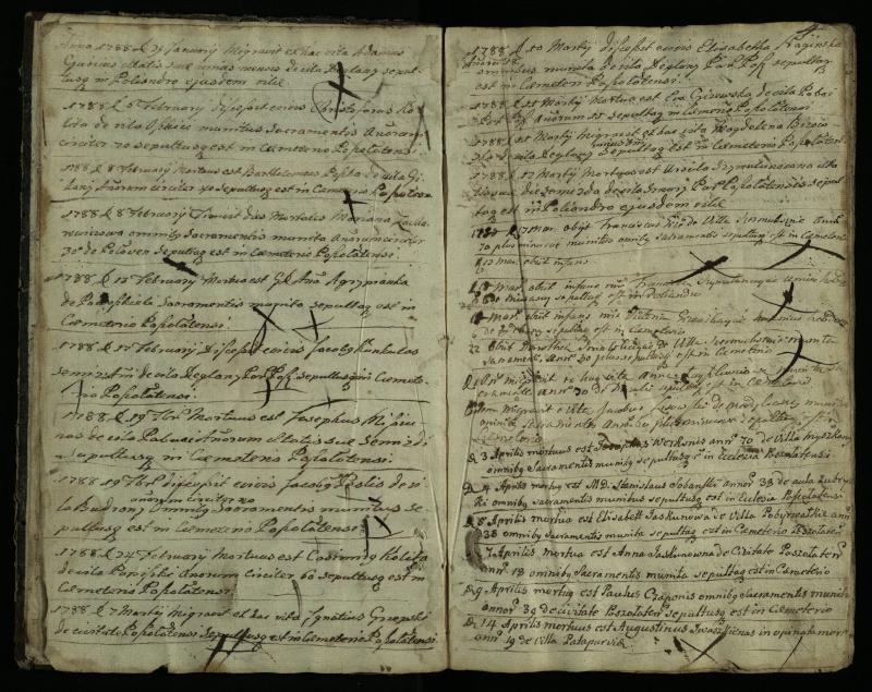 Pušaloto Romos katalikų parapijos bažnyčios 1785–1810 metų mirties metrikų knyga