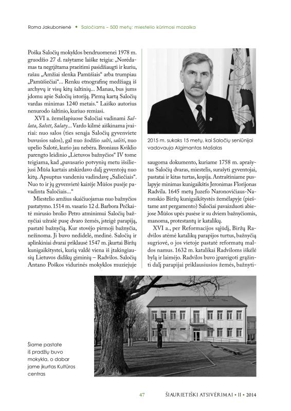 Šiaurietiški atsivėrimai : Pasvalio krašto istorijos ir kultūros žurnalas 2014, nr. 2 (37)