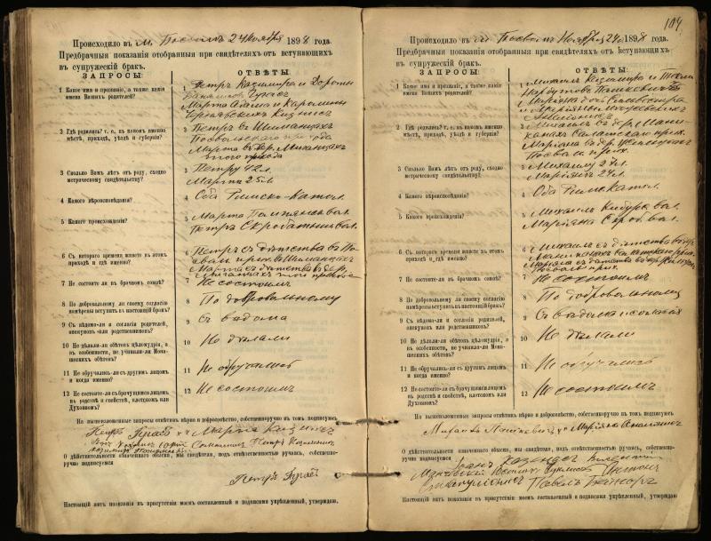 Pasvalio Romos katalikų parapijos bažnyčios 1894–1903 metų priešjungtuvinės apklausos knyga