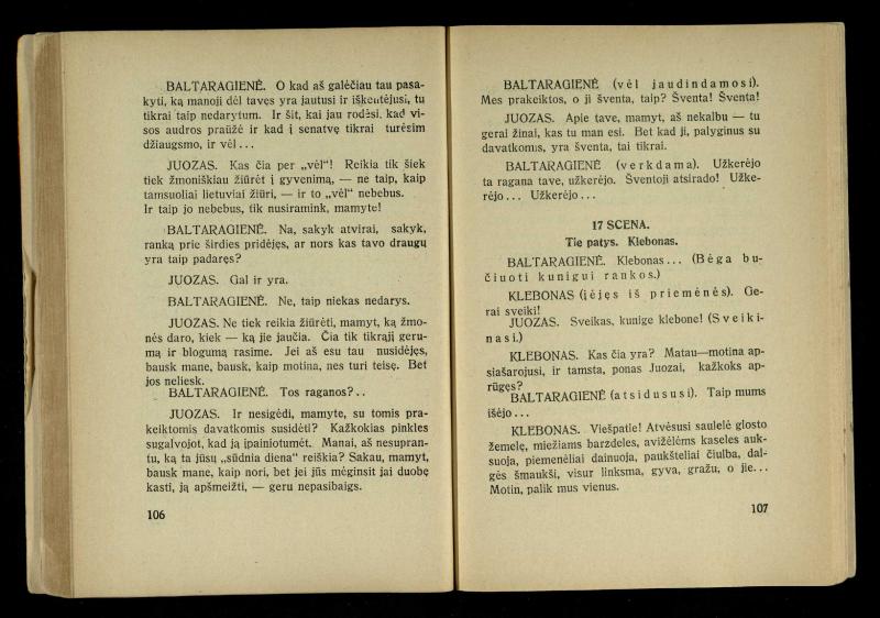Kur laimė? : 5 veiksmų drama / J. Dobilas. – Kaunas: autoriaus leidinys, 1930. – 165, [1] p.