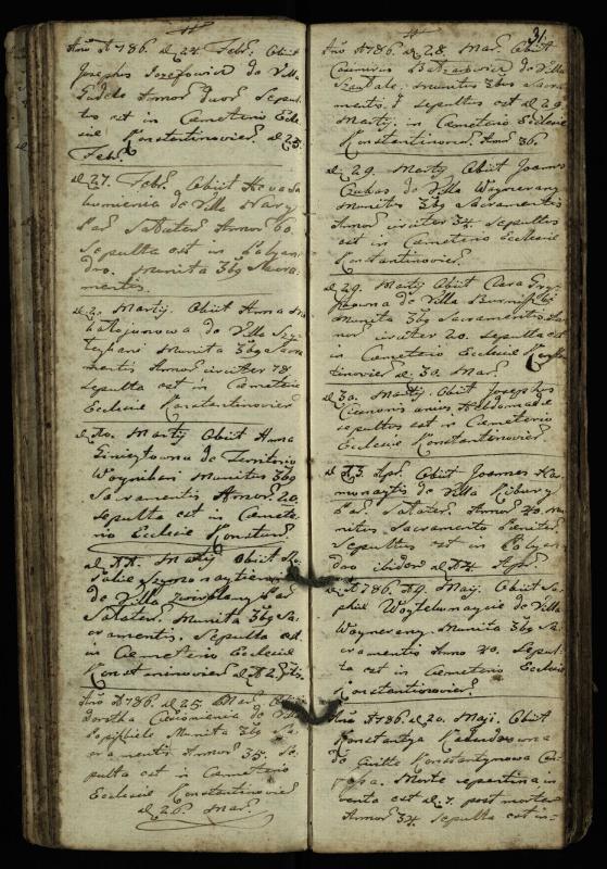 Vaškų (Konstantinavo) Romos katalikų parapijos bažnyčios 1763–1804 metų mirties metrikų knyga