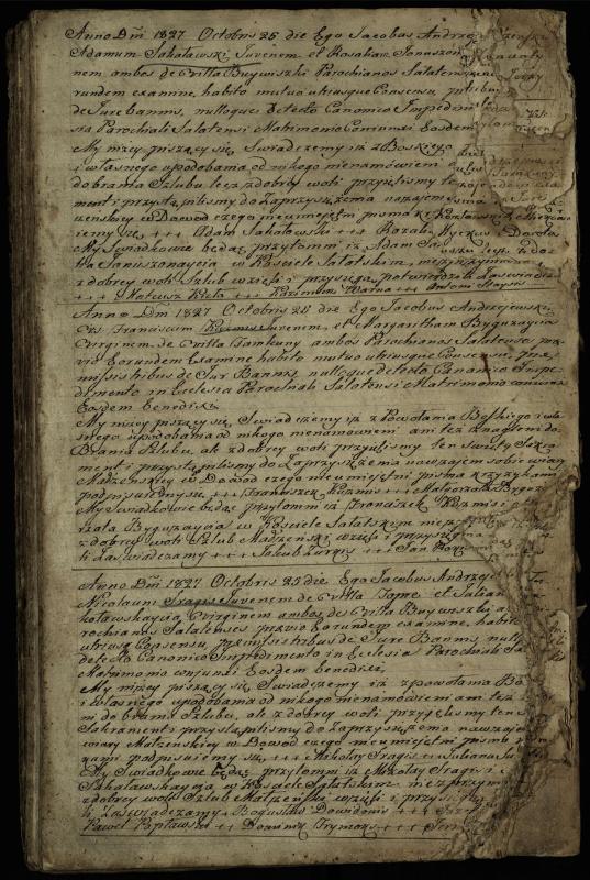 Saločių Romos katalikų parapijos bažnyčios 1819–1827 metų priešjungtuvinės apklausos knyga