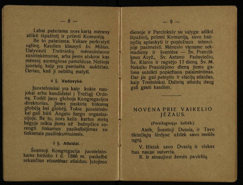 Švento Pranciškaus Asyžiečio juostelės brolija / sustatė T. Pranciškus Bizauskas O. F. M. – Kaunas: [s.n.], 1931. – 23 p.