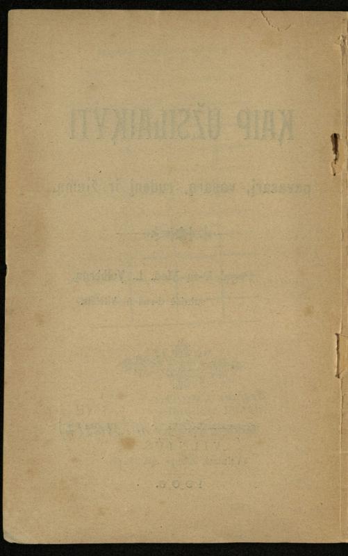 Kaip užsilaikyti pavasarį, vasarą, rudenį ir žiemą / [Otto Gotthilf Traenhart]; pagal d-rą med. L. Volbergą sutaisė d-ras A. Vileišis. – [Vilnius]: [„Vilniaus žinių“ red.], 1906 (Vilnius: „Vilniaus žinių“ sp.). – 91, [1] p.
