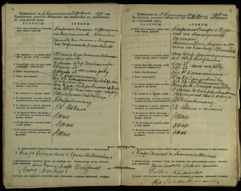 Pušaloto Romos katalikų parapijos bažnyčios 1904–1917 metų priešjungtuvinės apklausos knyga