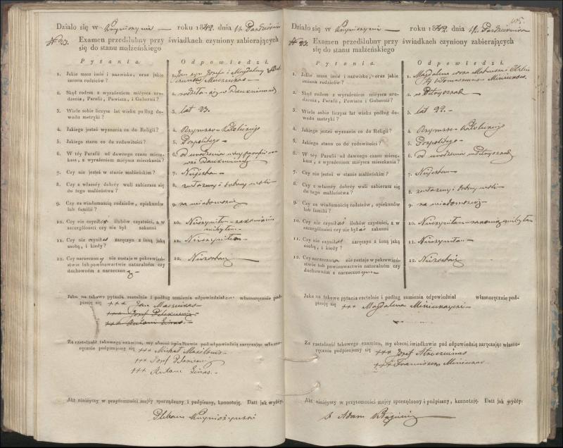 Krinčino Romos katalikų parapijos bažnyčios 1840–1844 metų priešjungtuvinės apklausos knyga