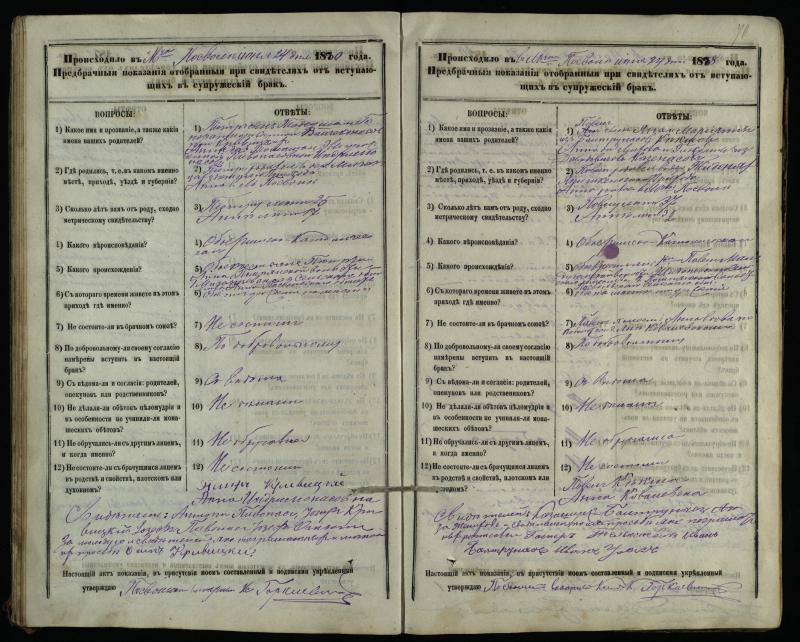Pasvalio Romos katalikų parapijos bažnyčios 1876–1885 metų priešjungtuvinės apklausos knyga