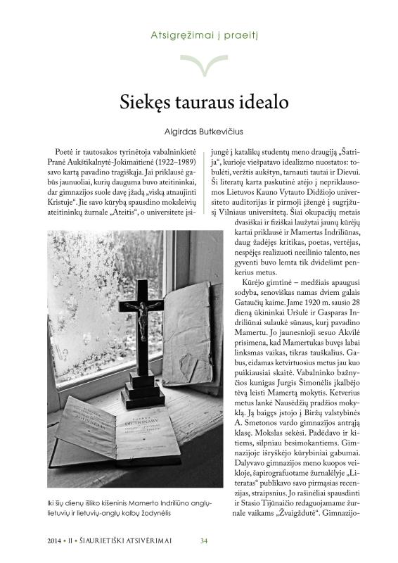 Šiaurietiški atsivėrimai : Pasvalio krašto istorijos ir kultūros žurnalas 2014, nr. 2 (37)
