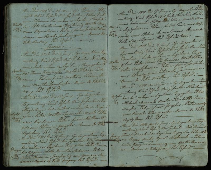 Pušaloto Romos katalikų parapijos bažnyčios 1814–1822 metų krikšto metrikų knyga