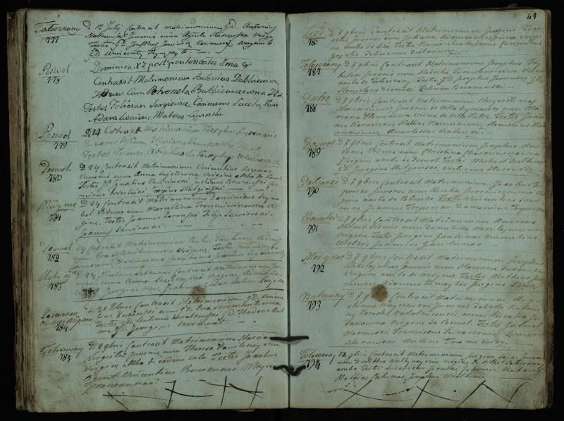 Pasvalio Romos katalikų parapijos bažnyčios 1793–1824 metų jungtuvių metrikų knyga
