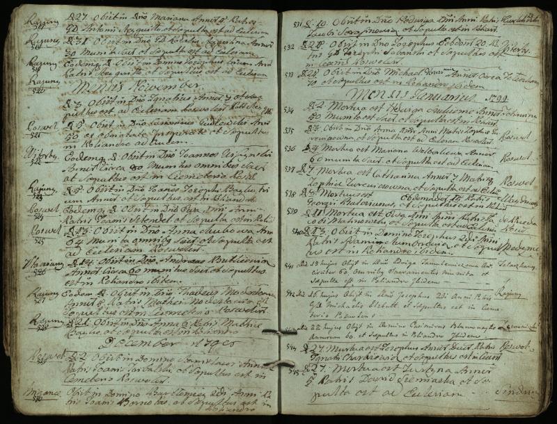 Pasvalio Romos katalikų parapijos bažnyčios 1794–1819 metų mirties metrikų knyga
