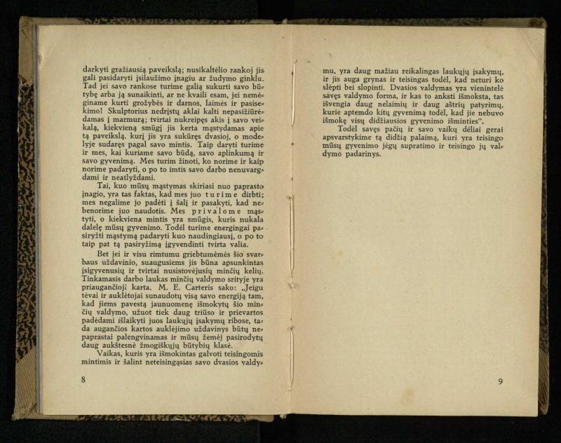 Minties galybė / Orison Swett Marden. – Kaunas: Fakelo leidinys, 1937. – 149, [2] p.