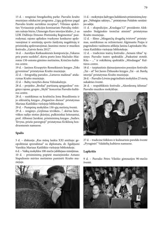 Šiaurietiški atsivėrimai : Pasvalio krašto istorijos ir kultūros žurnalas 2012, nr. 2 (33)