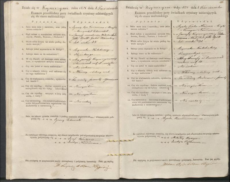 Krinčino Romos katalikų parapijos bažnyčios 1837–1839 metų priešjungtuvinės apklausos knyga