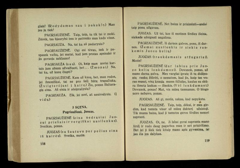 Kur laimė? : 5 veiksmų drama / J. Dobilas. – Kaunas: autoriaus leidinys, 1930. – 165, [1] p.