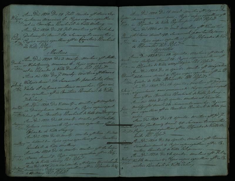 Pušaloto Romos katalikų parapijos bažnyčios 1810–1827 metų mirties metrikų knyga