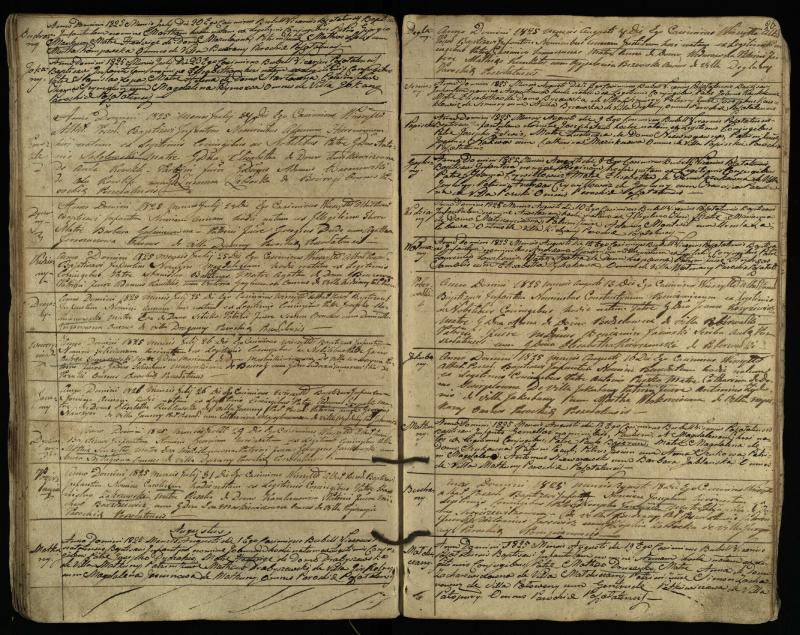Pušaloto Romos katalikų parapijos bažnyčios 1822–1828 metų krikšto metrikų knyga
