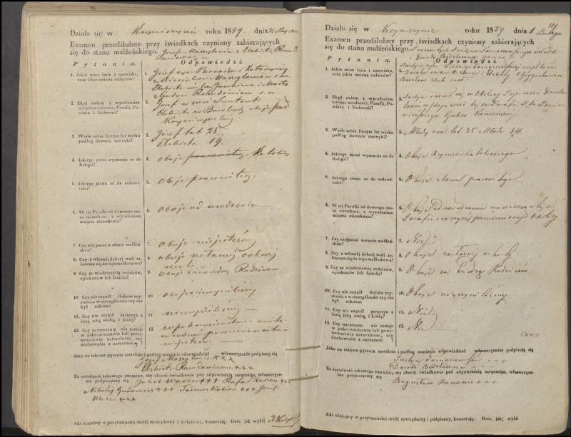 Krinčino Romos katalikų parapijos bažnyčios 1853–1862 metų priešjungtuvinės apklausos knyga