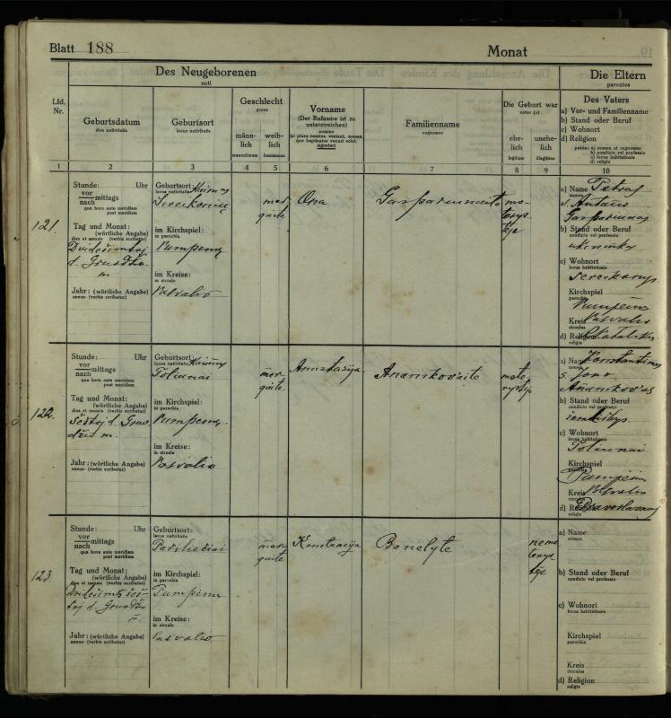 Pumpėnų Romos katalikų parapijos bažnyčios 1916–1921 metų krikšto metrikų knyga