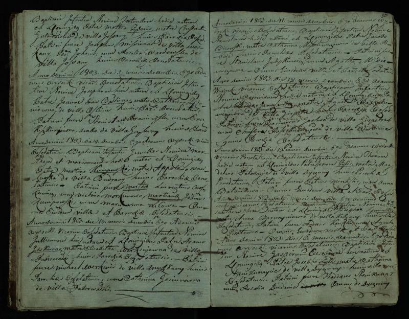 Pušaloto Romos katalikų parapijos bažnyčios 1802–1814 metų krikšto metrikų knyga