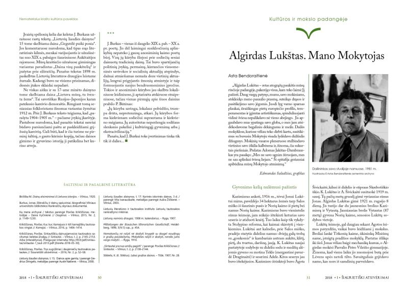 Šiaurietiški atsivėrimai : Pasvalio krašto istorijos ir kultūros žurnalas 2018, nr. 1 (44)