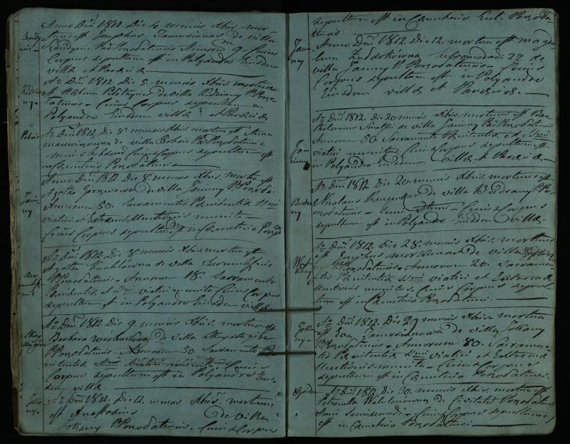 Pušaloto Romos katalikų parapijos bažnyčios 1810–1827 metų mirties metrikų knyga