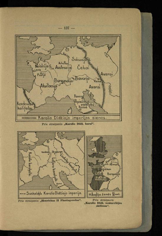 Vidurinių amžių istorija: vadovėlis vidurinėms ir aukštesniosioms mokykloms / K. Kliuksinas. – Kaunas: Sakalas, 1935. – 137, [5] p.