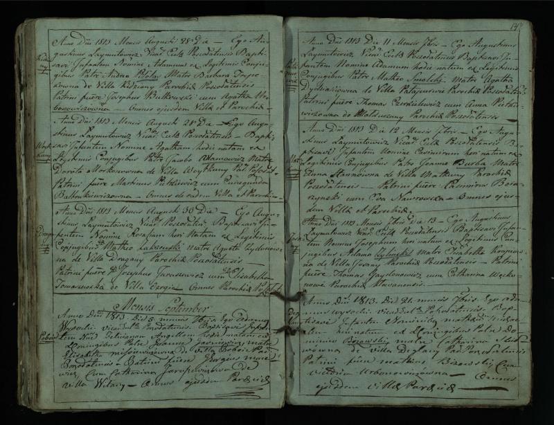 Pušaloto Romos katalikų parapijos bažnyčios 1802–1814 metų krikšto metrikų knyga