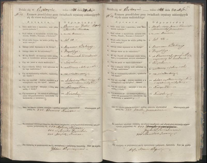 Krinčino Romos katalikų parapijos bažnyčios 1840–1844 metų priešjungtuvinės apklausos knyga
