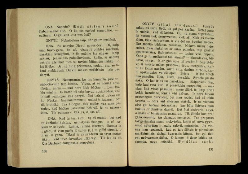 Kur laimė? : 5 veiksmų drama / J. Dobilas. – Kaunas: autoriaus leidinys, 1930. – 165, [1] p.