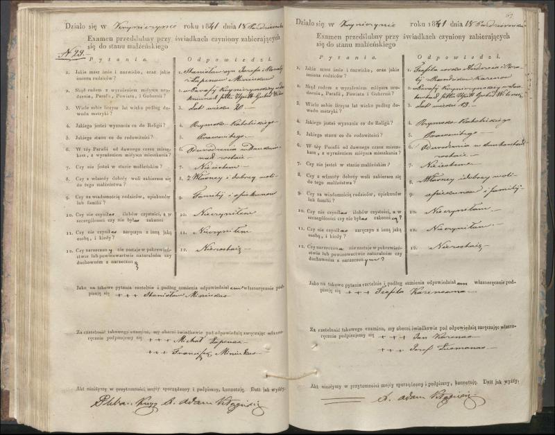 Krinčino Romos katalikų parapijos bažnyčios 1840–1844 metų priešjungtuvinės apklausos knyga