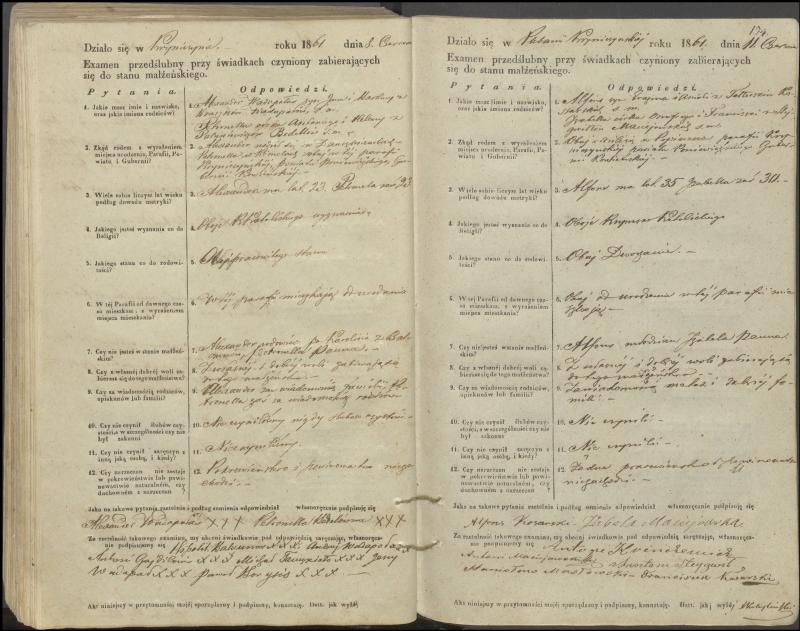 Krinčino Romos katalikų parapijos bažnyčios 1853–1862 metų priešjungtuvinės apklausos knyga