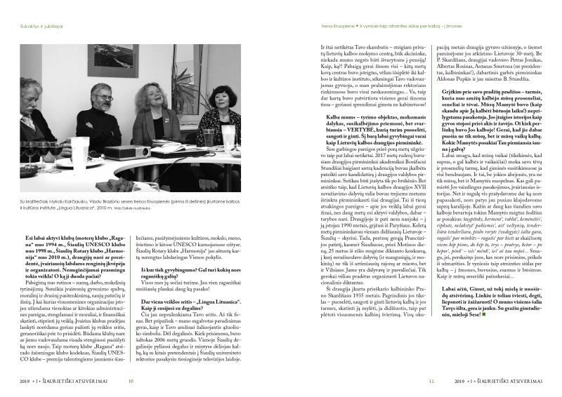 Šiaurietiški atsivėrimai : Pasvalio krašto istorijos ir kultūros žurnalas 2019, nr. 1 (46)
